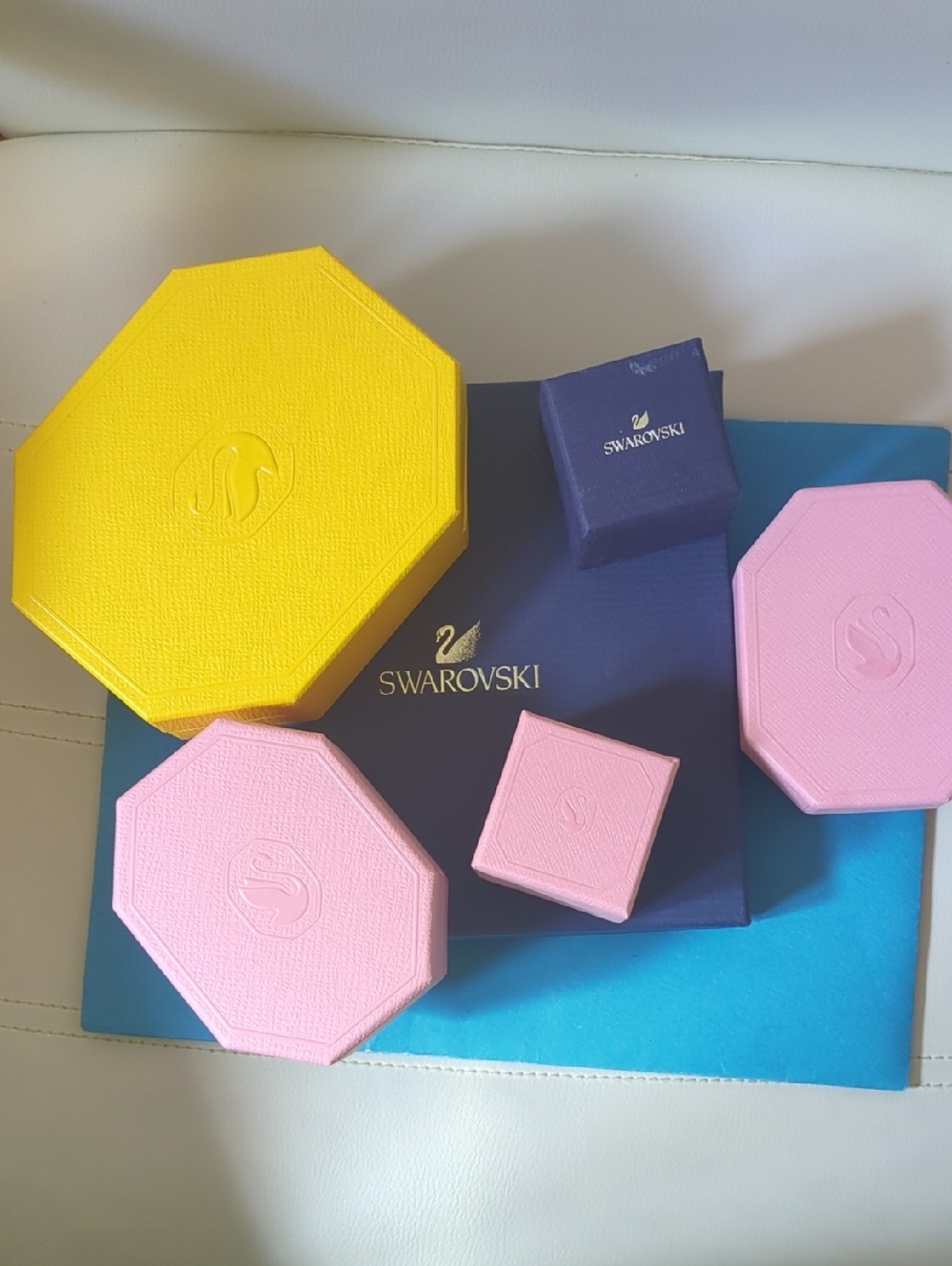 Swarovski Pink and Yellow Assorted Jewelry Box Set